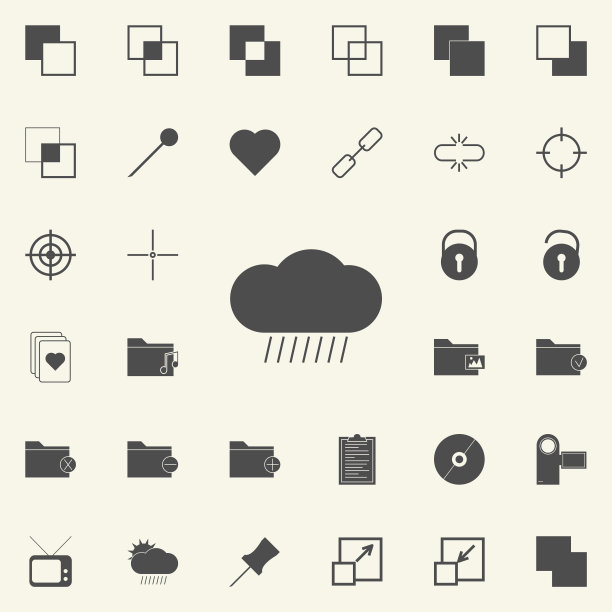 雨的标志图标。网页图标通用设置为网页和移动图片下载