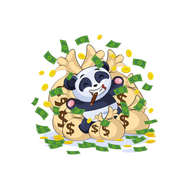 熊猫贴纸表情说谎开心图片下载