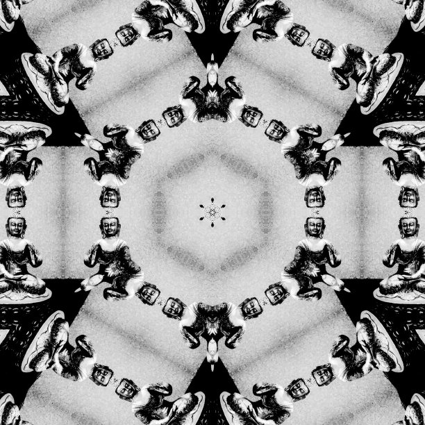 抽象曼荼罗设计模板图片下载