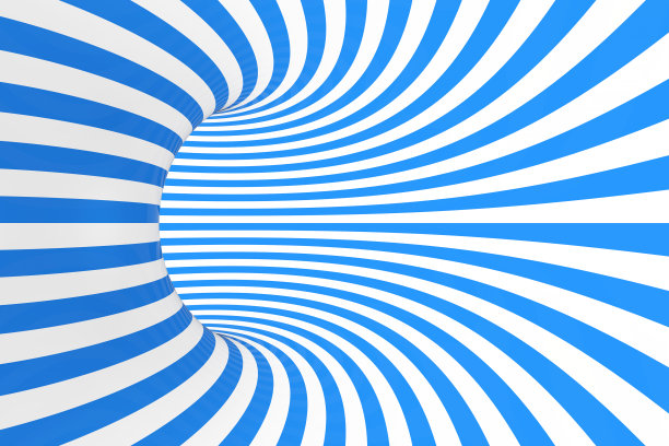 漩涡光学3D错觉光栅插图。对比螺旋条纹。几何冬季环面图像与线，环。图片下载