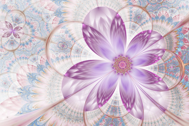 装饰光泽花数字艺术品图形。图片下载