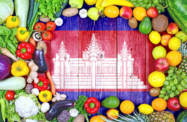 新鲜水果和蔬菜来自柬埔寨图片下载