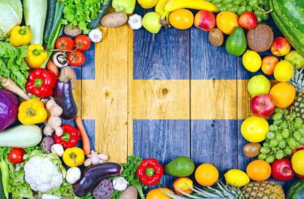 来自瑞典的新鲜水果和蔬菜图片下载