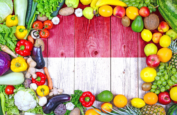 来自印尼的新鲜水果和蔬菜图片下载