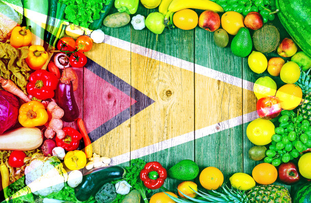 来自圭亚那的新鲜水果和蔬菜图片下载