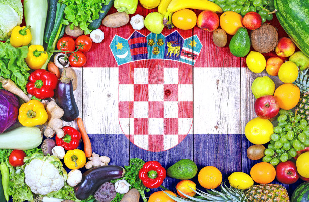 来自克罗地亚的新鲜水果和蔬菜图片下载