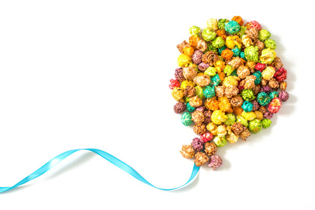 爆米花的创意照片。名片、邀请函的背景图片下载