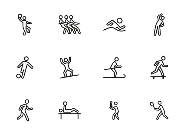 运动员线图标设置图片下载