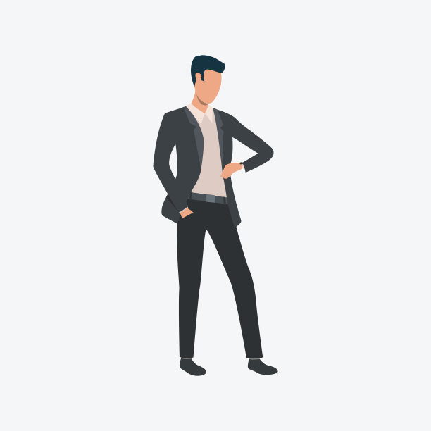 商人站在那里看时间图片下载