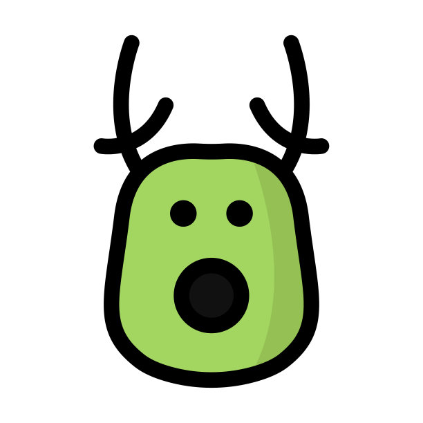 鹿头-圣诞鹿平图标图片下载