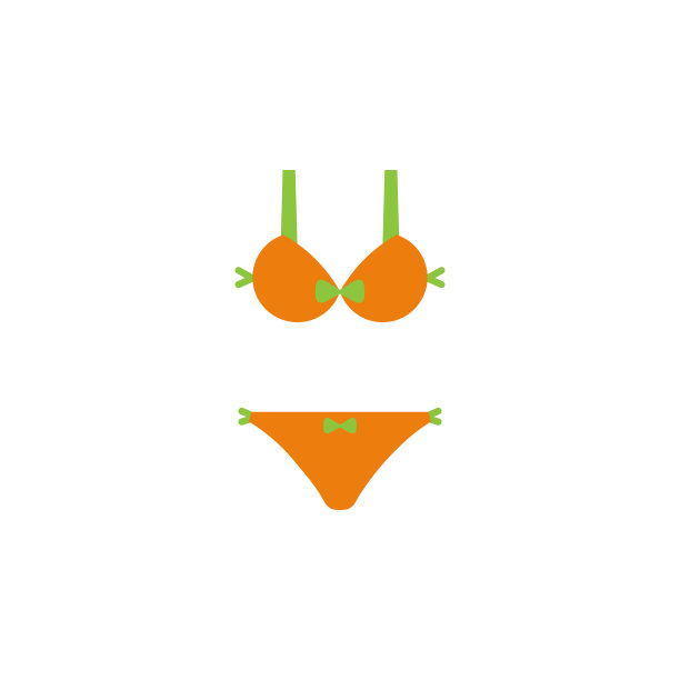 巴西狂欢节，比基尼颜色图标。巴西狂欢节图标元素的移动概念和网络应用程序。详细的巴西狂欢节，比基尼图标可以用于网页图片下载