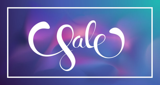 销售广告背景模板与软梯度颜色的背景和字母。图片下载