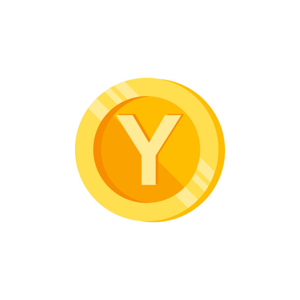 字母Y硬币金融图标，网站设计元素图片下载