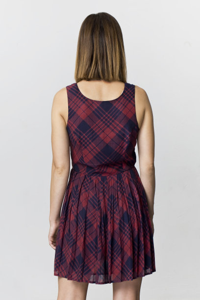 年轻优雅的女人的后视图图片下载