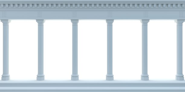 古代世界的大理石古墙拱廊图片下载