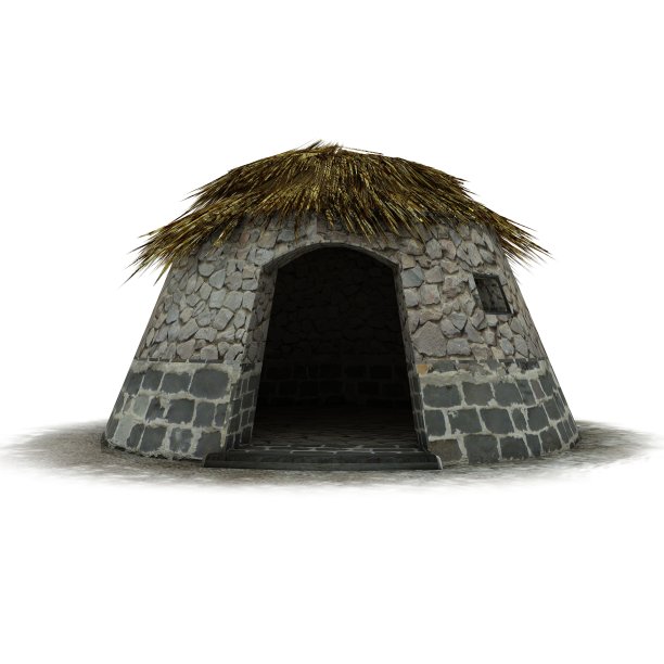 古宅，中世纪建筑，3d可视化，插图图片下载