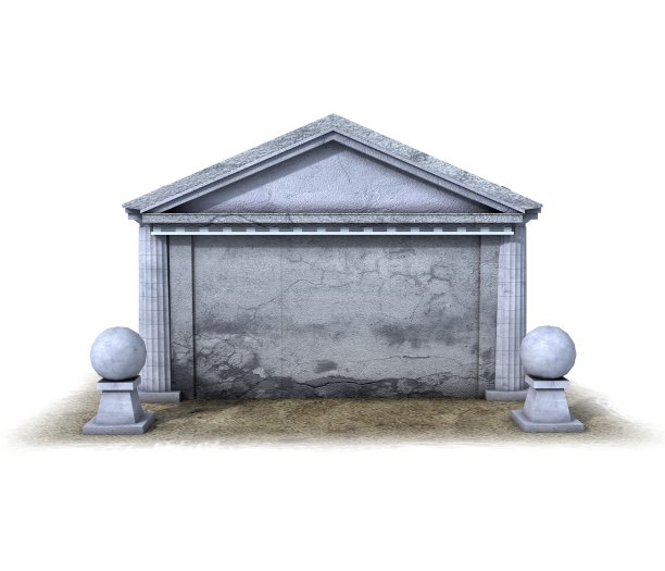 古宅，中世纪建筑，3d可视化，插图图片下载