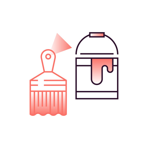 室内设计平面图标，白色背景。图片下载