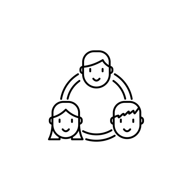 网络，小组，伙伴图标。人力资源元素的移动概念和web应用插图。细线图标用于网站设计和开发，应用程序开发图片下载