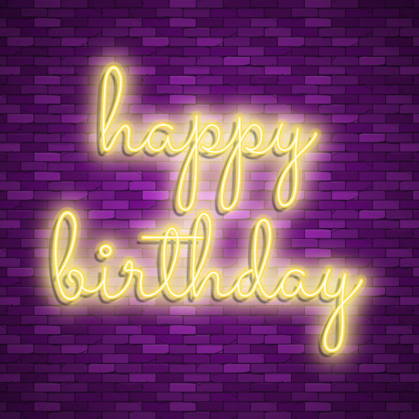 霓虹灯刻字，股票矢量。色彩设计图片下载