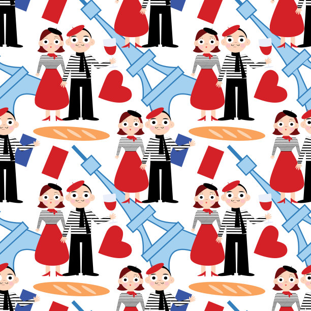 无缝的法国模式图片下载