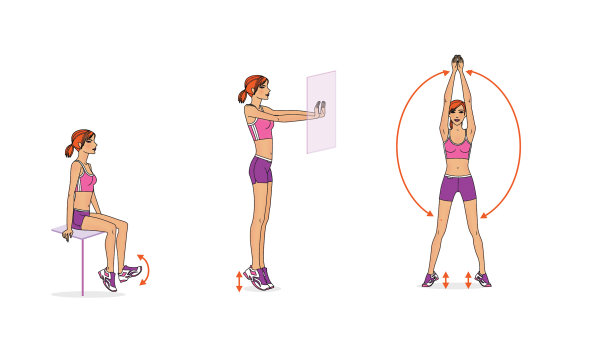 腿部关节灵活性的动态训练图片下载