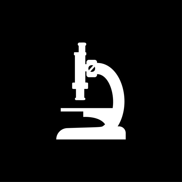 显微镜图标1矢量白色图片下载