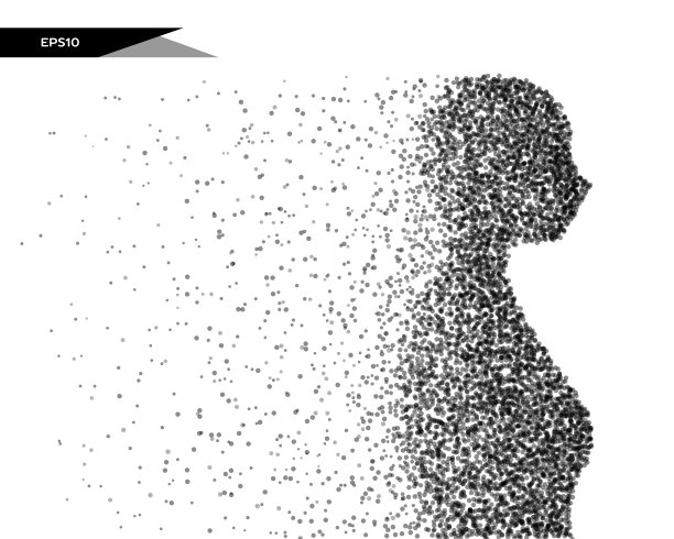 人体半身像的抽象矢量图。图片下载