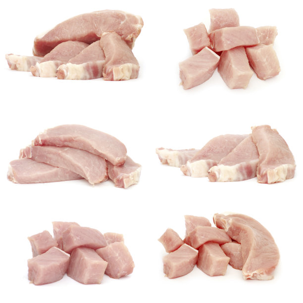 肉收集在白色图片下载