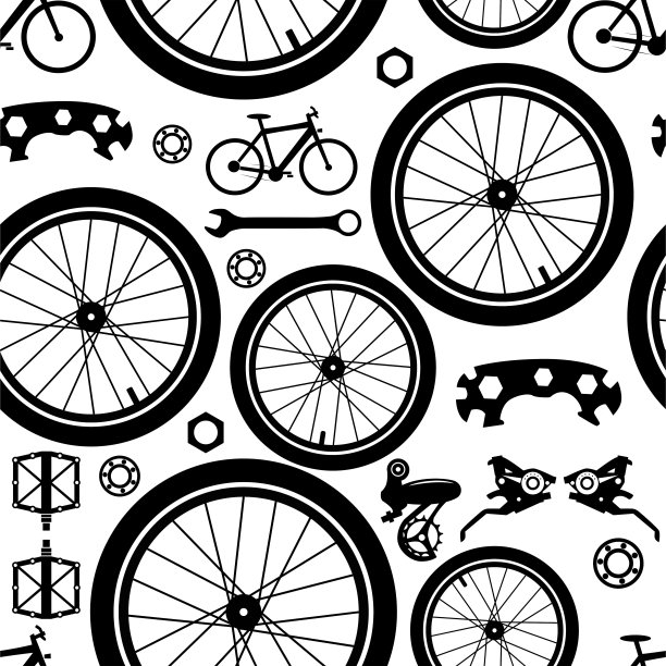 自行车。的部分。矢量图像。图片下载