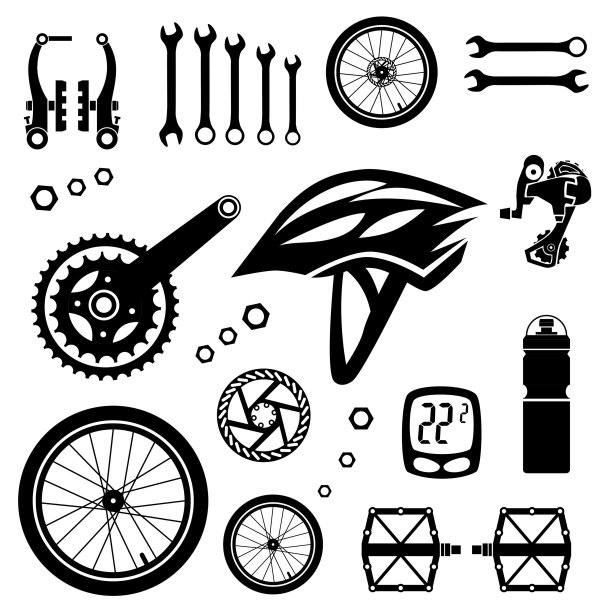 自行车。的部分。矢量图像。图片下载