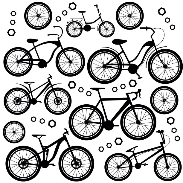 自行车。的部分。矢量图像。图片下载