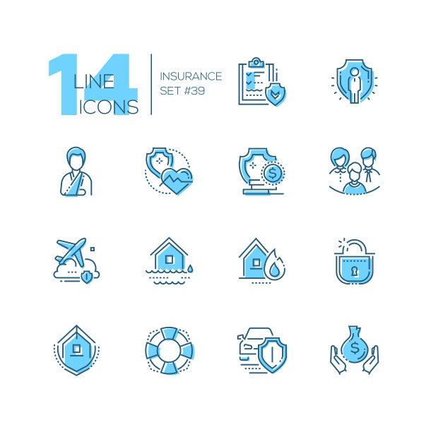 保险套线条设计风格图标图片下载