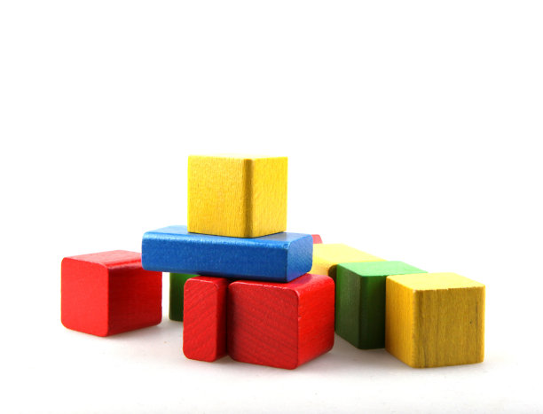 彩色玩具积木的工作室拍摄图片下载