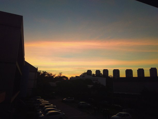 日落在建筑São保罗图片下载