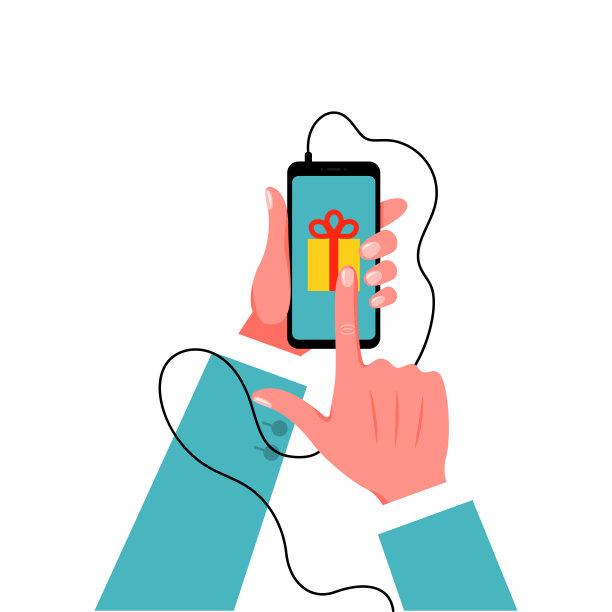 智能手机在男人的手在西装。矢量图图片下载