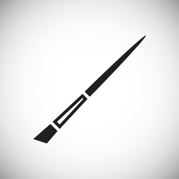 画笔图标设置在白色背景的图形和网页设计，现代简单的矢量标志。网络的概念。时髦的符号为网站设计网页按钮或移动应用程序。图片下载