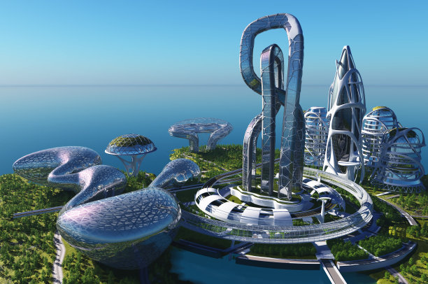 城市的摩天大楼。图片下载