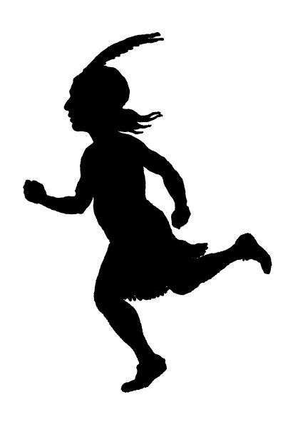美洲印第安土著插图-印第安男孩奔跑-剪出-插图图片下载