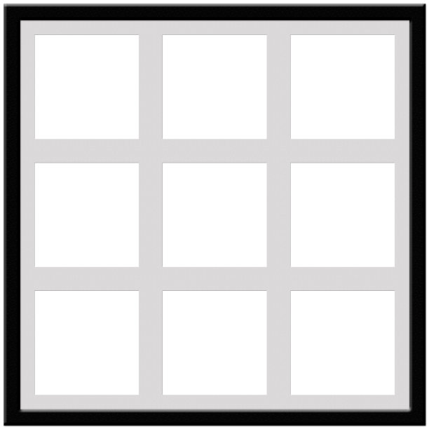 黑色边框与空白分隔，输入九张照片图片下载