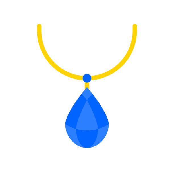 项链矢量插图，孤立的平面风格图标图片下载