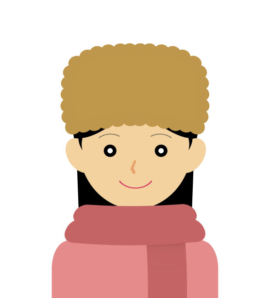 一位女士戴着一顶俄罗斯帽子。图片下载