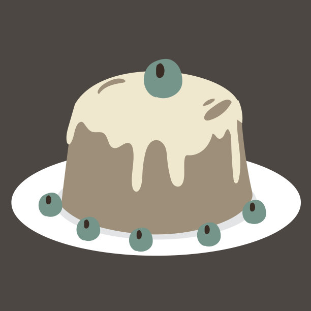 蛋糕平面矢量图标-插图图片下载