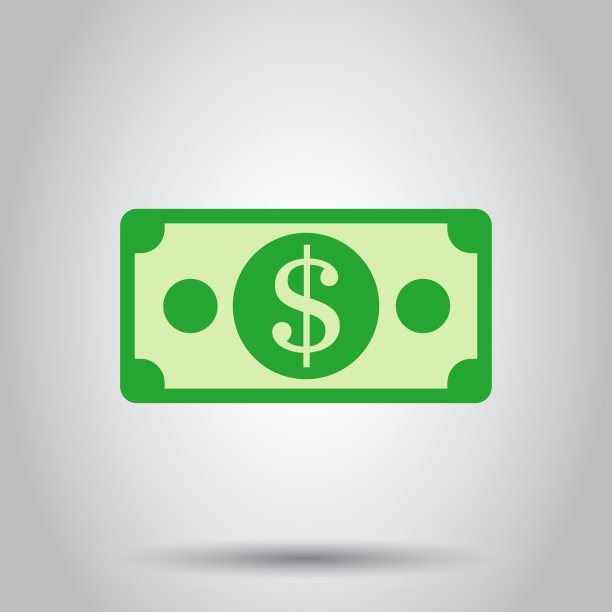 平面风格的美元货币钞票图标。白色背景上的美元现金矢量插图。钞票业务概念。图片下载