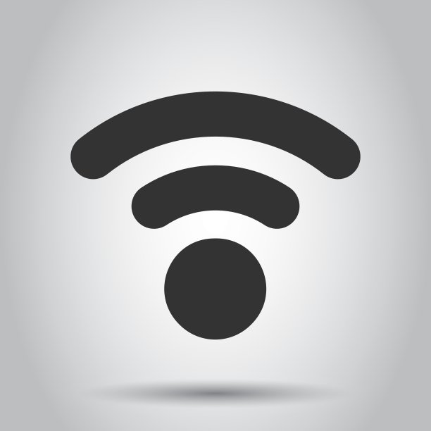 扁平风格的Wifi网络标志图标图片下载