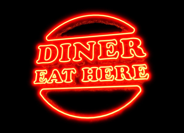 霓虹餐厅，吃这里招牌图片下载