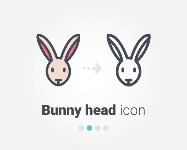 兔头矢量图标图片下载