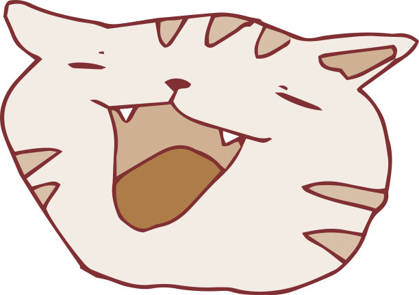 可怜的手绘漂亮的猫插画图片下载