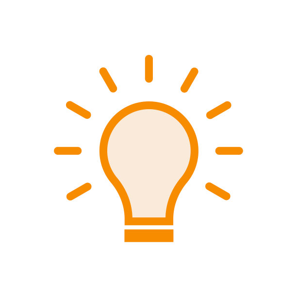 解线性彩色符号-灯图标-意念图标矢量图片下载