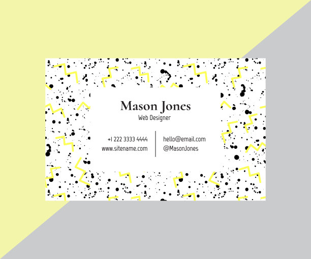 现代和时尚的名片模板。图片下载